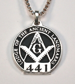 Antiqued Sterling Masonic Pendant