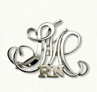 Custom Monogram with RN Caduceus