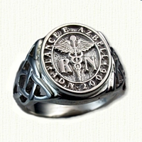 Sterling Silver Custom Celtic RN Signet Ring