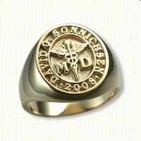 14KY custom medical signet ring