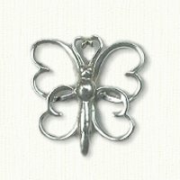 Butterfly Pin with Hearts