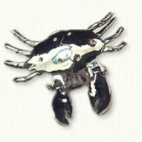 Crab Pin with moveable claws