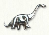 Sterling silver brontosaurus tack pin