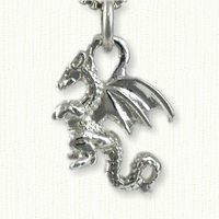 3-D Sitting Dragon Charm