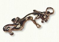 14kt yellow gold panther charm