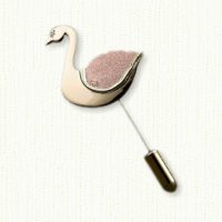 Handmade swan stick pin