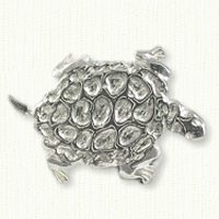 Carved Turtle Tack Pin