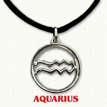 zodiac aquarius pendant