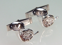 French Horn Cuff Links