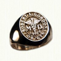 14KY custom medical signet ring