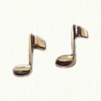 14KY 8th note earrings