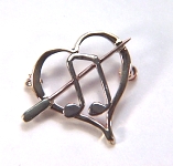 Custom Musical Pin in 4 colors of gold