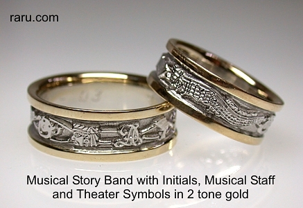music wedding rings