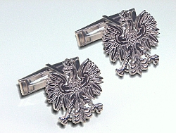 Sculpted Polish Eagle Cuff Links
