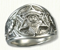 Erie County Sheriff's Signet Ring with Charging Buffalo