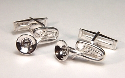 Tuba Cuff Links 1 inch size